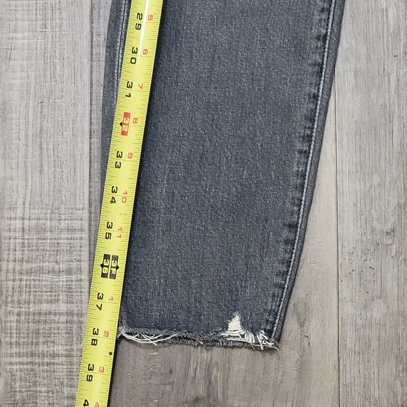 Mother High Waisted Looker Ankle Nick Fray Jeans - Picture 5 of 16